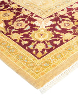 One-of-a-Kind Imported Hand-knotted Area Rug  - Yellow, 9' 2" x 12' 1" - Modern Rug Importers