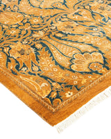 One-of-a-Kind Imported Hand-knotted Area Rug  - Yellow,  9' 3" x 11' 9" - Modern Rug Importers