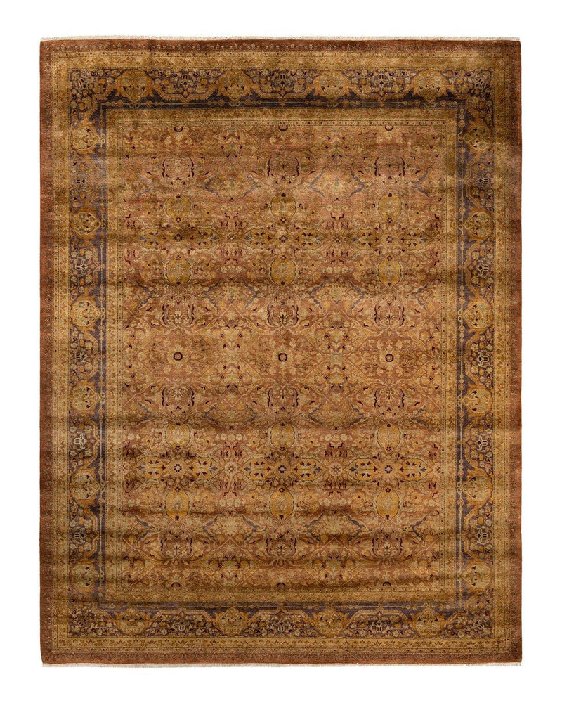 One-of-a-Kind Imported Hand-knotted Area Rug  - Yellow, 9' 3" x 12' 4" - Modern Rug Importers