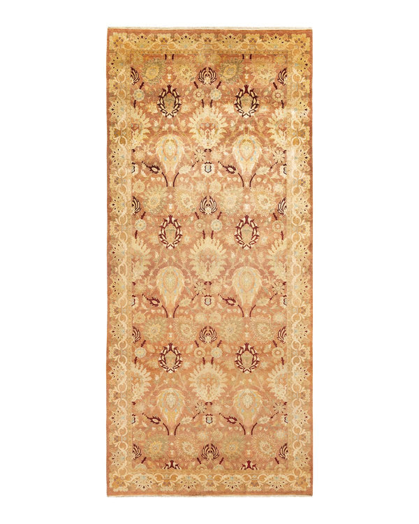 One-of-a-Kind Imported Hand-knotted Runner Rug  - Brown, 6' 1" x 13' 10" - Modern Rug Importers