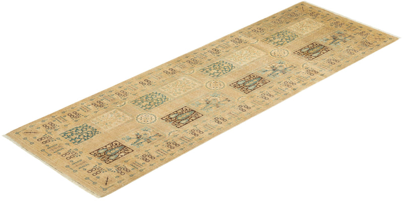 One-of-a-Kind Imported Hand-knotted Runner Rug  - Ivory, 3' 0" x 8' 10" - Modern Rug Importers