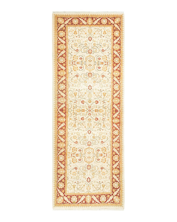 One-of-a-Kind Imported Hand-knotted Runner Rug  - Ivory, 3' 0" x 8' 2" - Modern Rug Importers