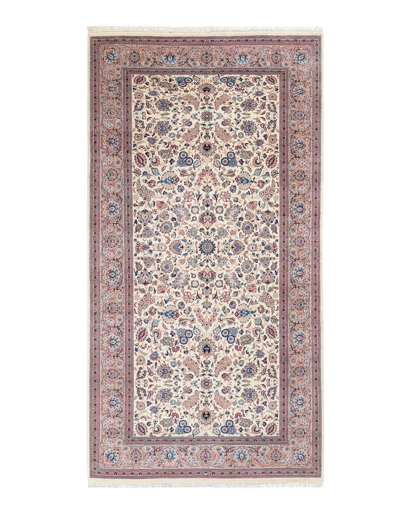 One-of-a-Kind Imported Hand-knotted Runner Rug  - Ivory, 6' 2" x 11' 7" - Modern Rug Importers