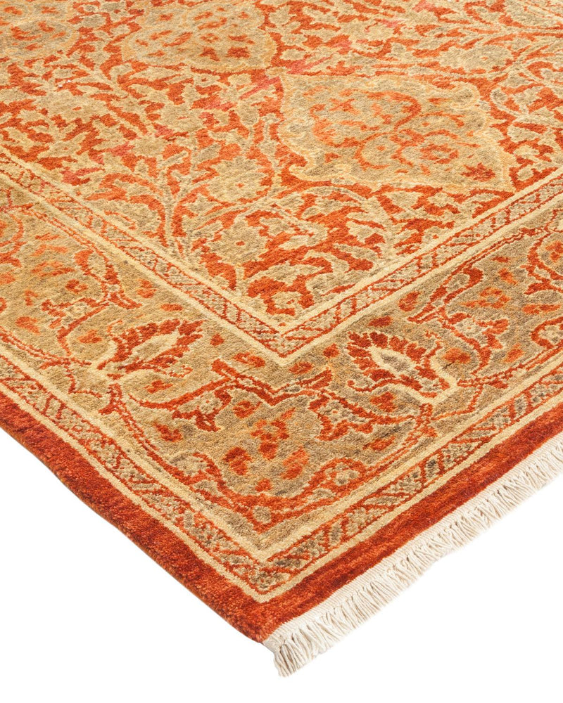 One-of-a-Kind Imported Hand-knotted Runner Rug  - Orange, 2' 7" x 10' 9" - Modern Rug Importers