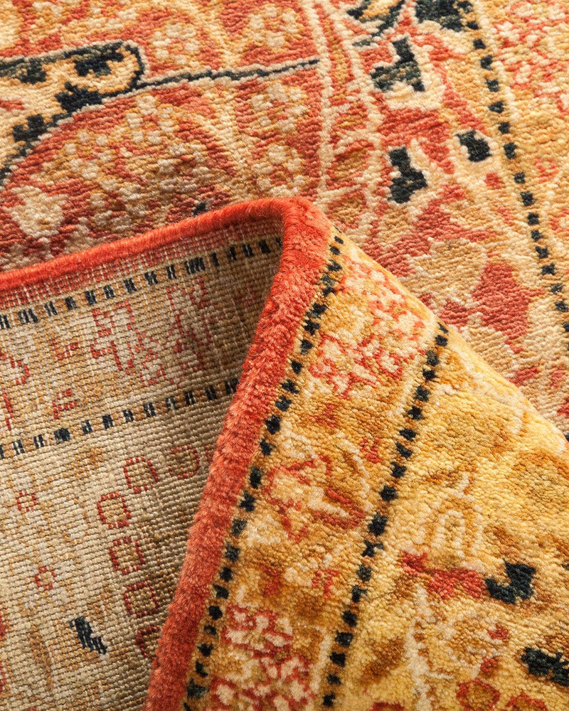 One-of-a-Kind Imported Hand-knotted Runner Rug  - Orange, 2' 8" x 11' 6" - Modern Rug Importers