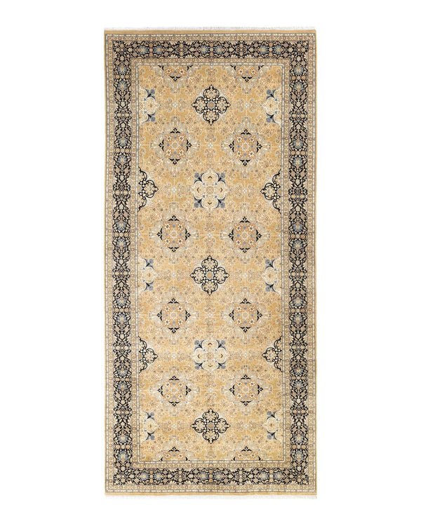 One-of-a-Kind Imported Hand-knotted Runner Rug  - Yellow, 6' 1" x 13' 5" - Modern Rug Importers