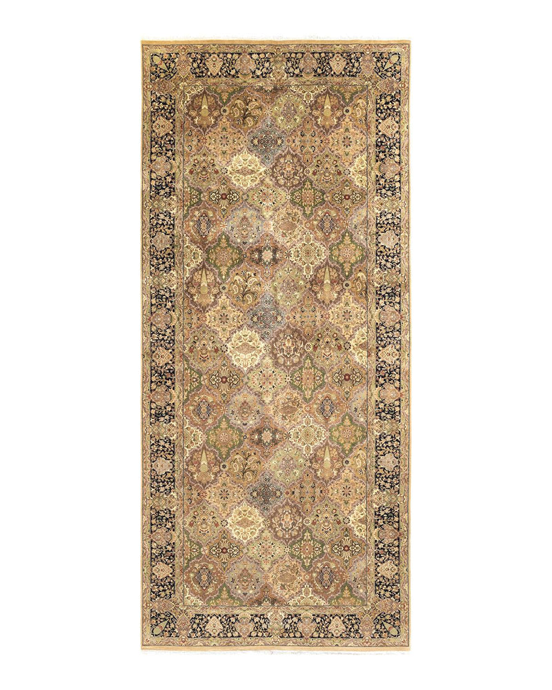 One-of-a-Kind Imported Hand-knotted Runner Rug  - Yellow, 6' 2" x 14' 2" - Modern Rug Importers