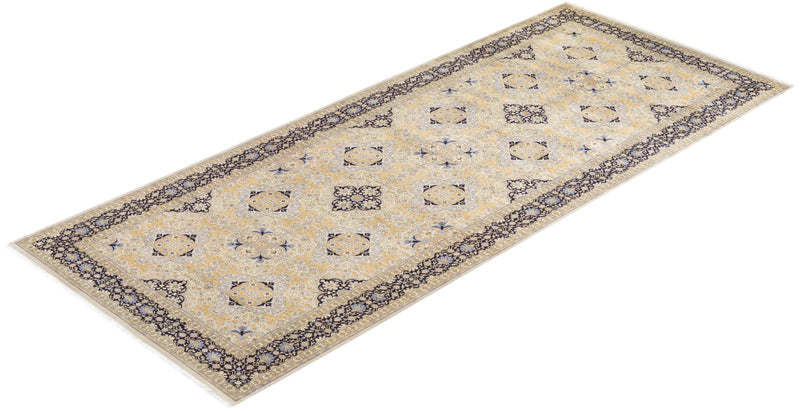 One-of-a-Kind Imported Hand-knotted Runner Rug  - Yellow, 6' 4" x 15' 3" - Modern Rug Importers