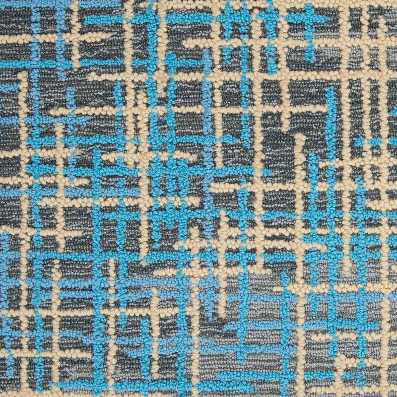 Nourison Symmetry SMM08 Blue/Beige Artistic Indoor Rug