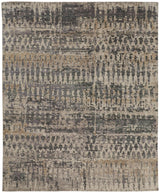 Palomar Luxe Hand Knot Area Rug, Charcoal Gray/Light Beige, 9x6in x 13x6in - Modern Rug Importers