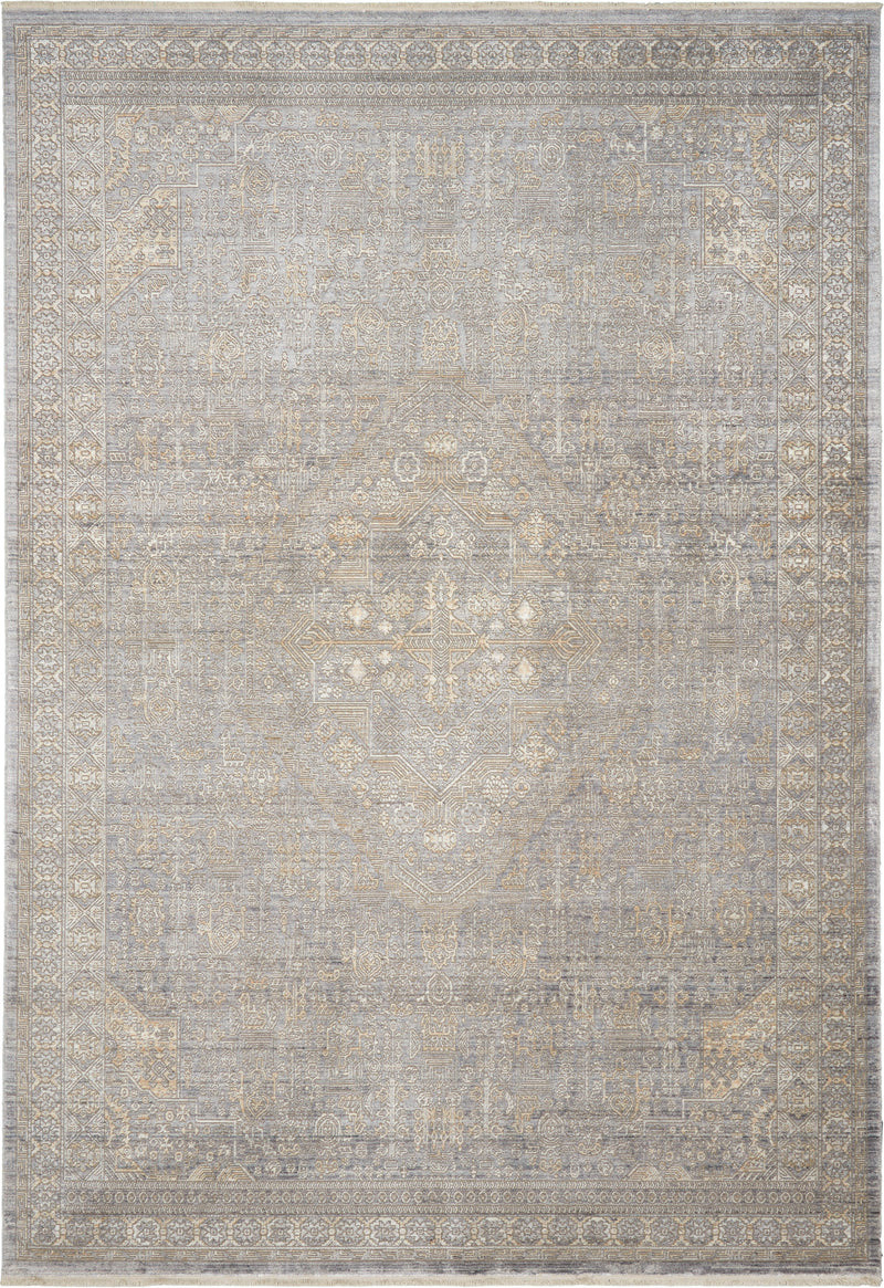 Nourison Lustrous Weave LUW02 Grey/Beige Floral Indoor Rug