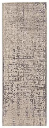 Prasad Contmporary Watercolor Rug, Ivory/Silver Gray, 5ft x 8ft Area Rug - Modern Rug Importers