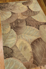 Nourison Tropics TS12 Brown/Green Floral Indoor Rug