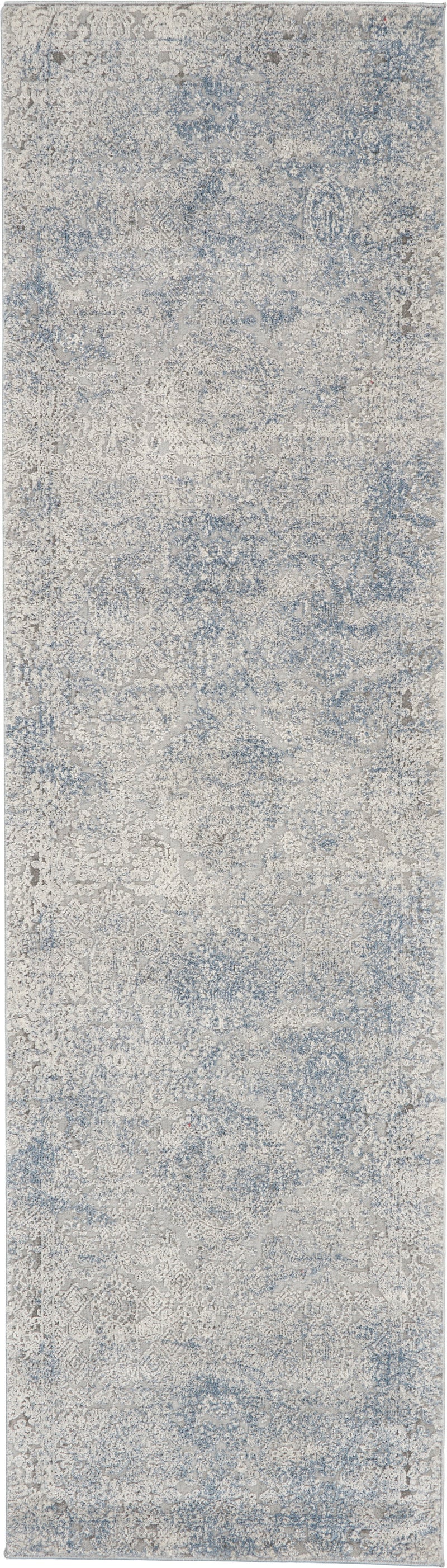 Nourison Rustic Textures RUS09 Ivory/Grey/Blue Painterly Indoor Rug