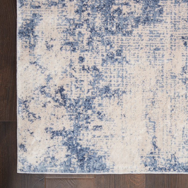 Nourison Silky Textures SLY01 Ivory/Blue Indoor Rug