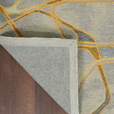Nourison Symmetry SMM05 Grey/Yellow Eclectic Indoor Rug