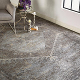 Sarrant Vintage Space-Dyed Rug, Fog Gray/Pewter, 5ft x 7ft - 2in Area Rug - Modern Rug Importers