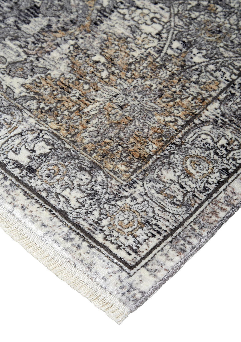 Sarrant Vintage Space-Dyed Rug, Pewter/Stone Gray, 5ft x 7ft - 2in Area Rug - Modern Rug Importers