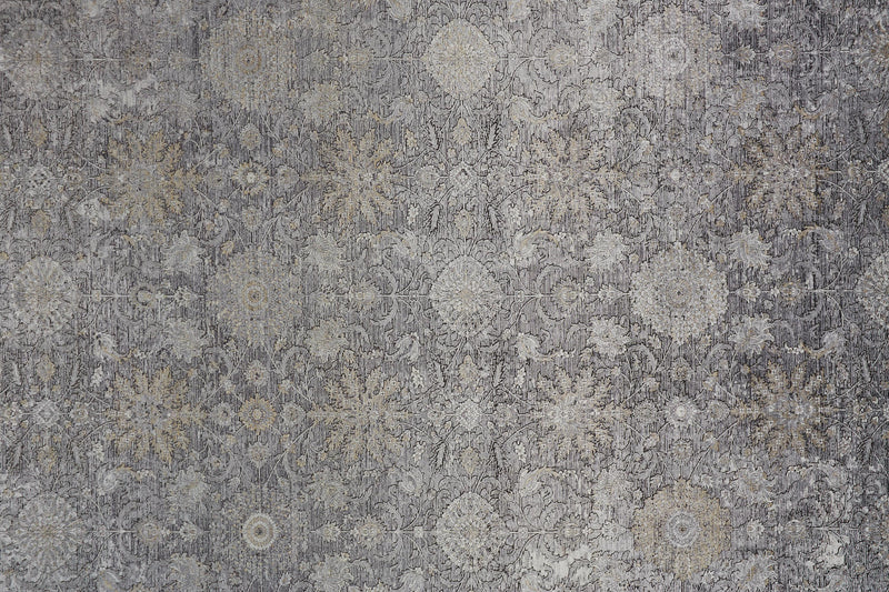 Sarrant Vintage Space-Dyed Rug, Pewter/Stone Gray, 5ft x 7ft - 2in Area Rug - Modern Rug Importers