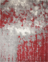 Nourison Twilight TWI21 Grey/Red Modern Indoor Rug