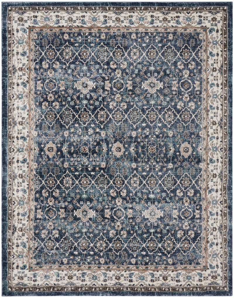 Kathy Ireland American Manor AMR01 Blue/Ivory French Country Indoor Rug