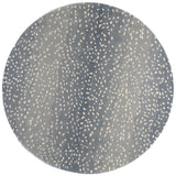 Woodland Blue Antelope Hand Tufted Abstract Round Rug - Modern Rug Importers
