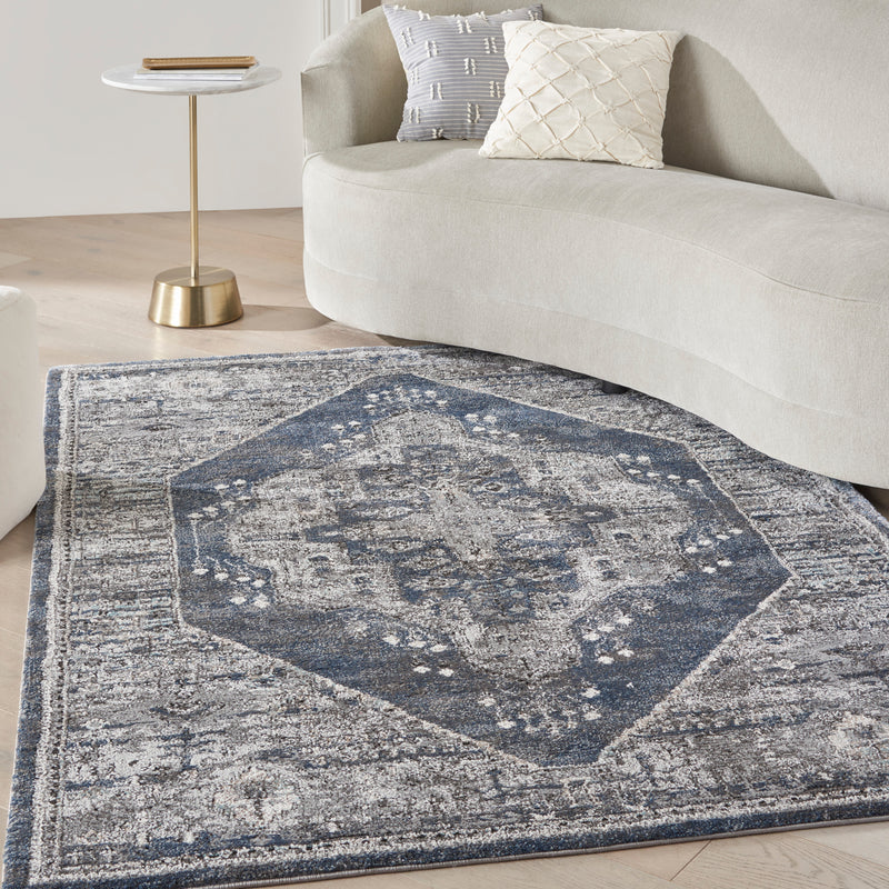 Kathy Ireland American Manor AMR02 Blue French Country Indoor Rug