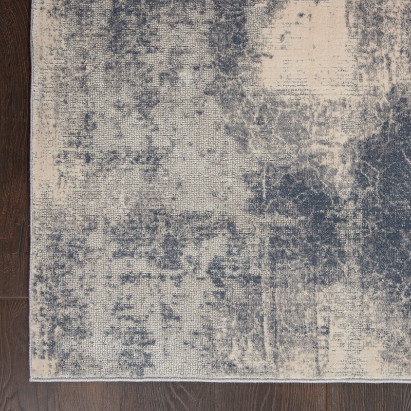 Nourison Rustic Textures RUS02 Blue/Ivory Painterly Indoor Rug
