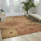 Nourison Tropics TS11 Taupe/Green Floral Indoor Rug
